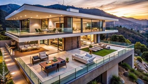 Modern Luxury House With Stunning Mountain Views. © DigitalArt Max