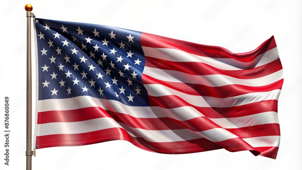Obraz premium The American Flag Is A Symbol Of Freedom And Democracy. It Is A Powerful Symbol Of The United States Of America.
