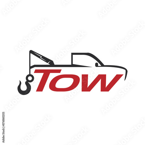 TOW TRUCKING TOWING TRUCK VECTOR