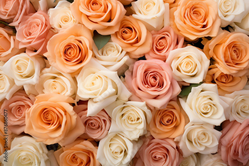 peach colored floral background