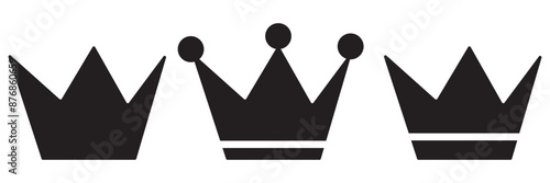 Crown icon set vector illustration for web, ui, and mobile apps