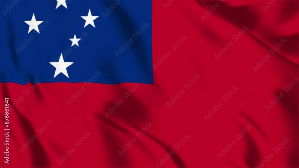 Samoa Waving Flag Hight Quality , For Youtube and Other Social Media Use Samoa Waving Flag Hight Quality , For Youtube and Other Social Media Use