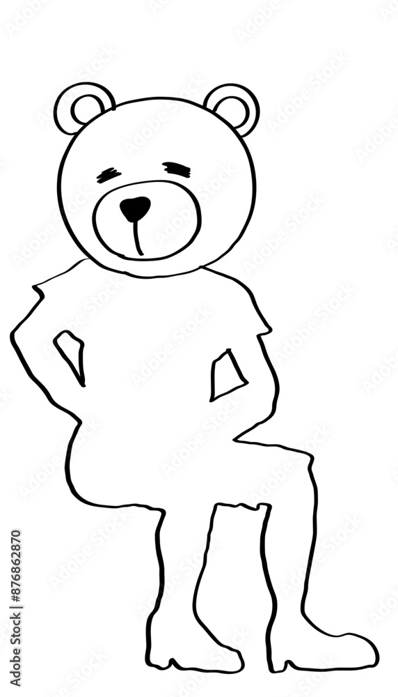 illustration of bearhead sitting 2 _ silhouette illustration of bearhead sitting 2 _ silhouette