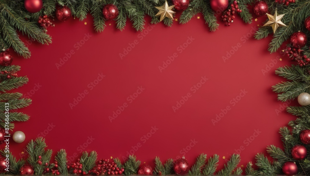 Christmas wall decoration with copy space Christmas wall decoration with copy space