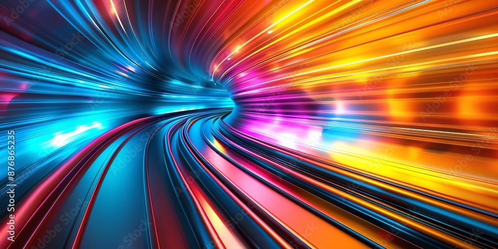 Colorful speed motion in a futuristic tunnel, cinematic style, high resolution digital photography, clean sharp focus Colorful speed motion in a futuristic tunnel, cinematic style, high resolution digital photography, clean sharp focus
