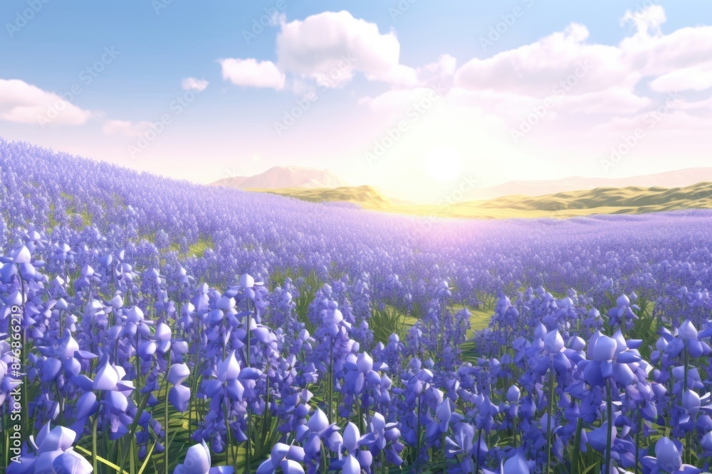 Fototapeta premium Landscape field backgrounds grassland.