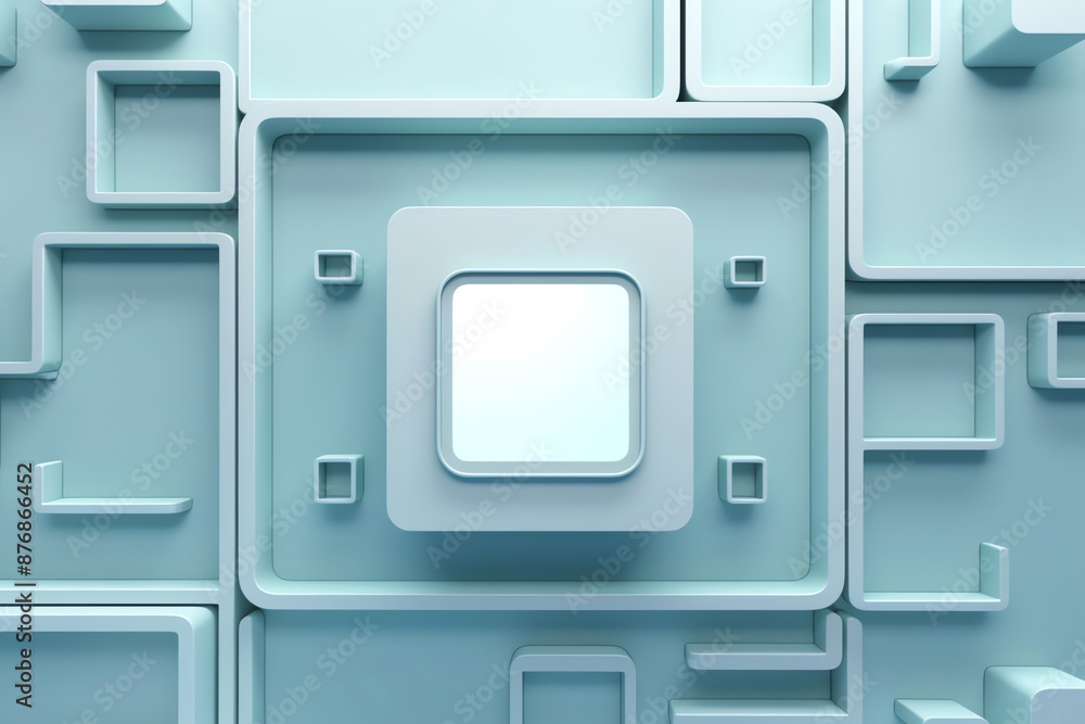 Obraz premium 3d modern technology background, futuristic abstract illustration