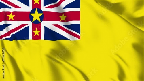 Niue Waving Flag Hight Quality , For Youtube and Other Social Media Use