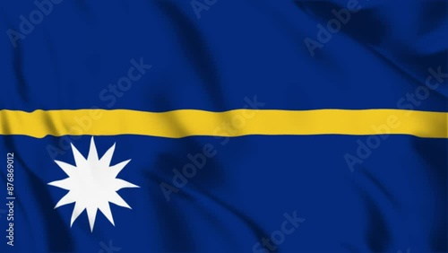 Nauru Waving Flag Hight Quality , For Youtube and Other Social Media Use