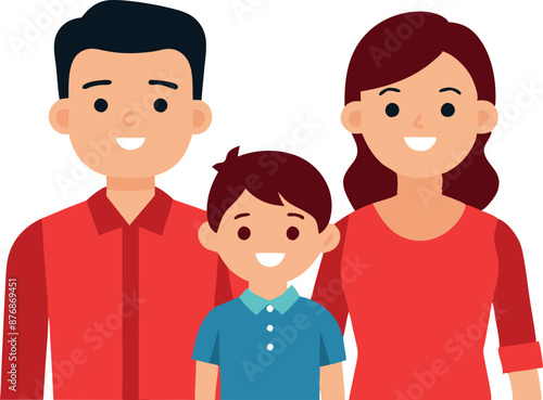 Family photo with man and child