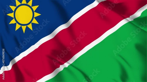 Namibia Waving Flag Hight Quality , For Youtube and Other Social Media Use