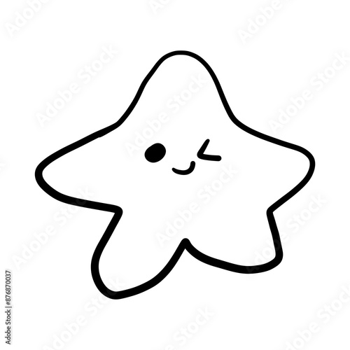 black and white star