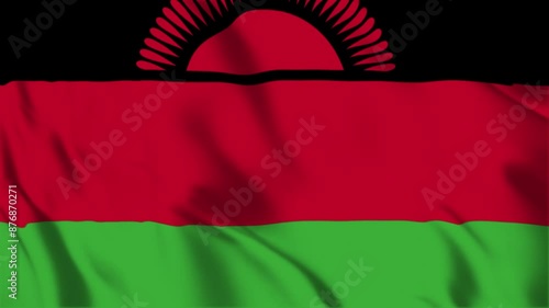 Malawi Waving Flag Hight Quality , For Youtube and Other Social Media Use
