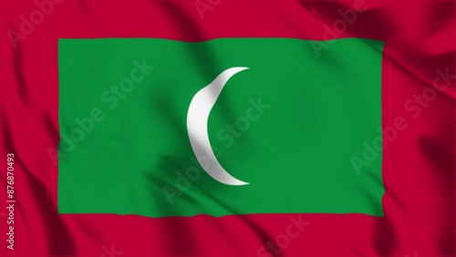 Maldives Waving Flag Hight Quality , For Youtube and Other Social Media Use