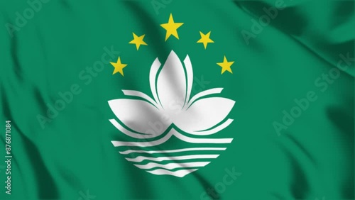 Macao Waving Flag Hight Quality , For Youtube and Other Social Media Use