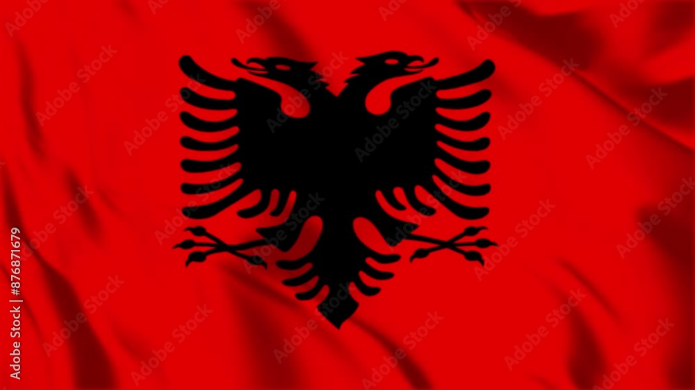 Albania Waving Flag Hight Quality , For Youtube and Other Social Media Use