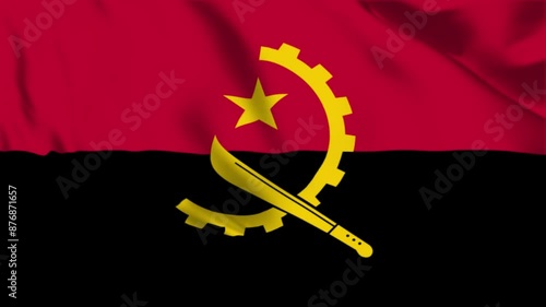 Angola Waving Flag Hight Quality , For Youtube and Other Social Media Use