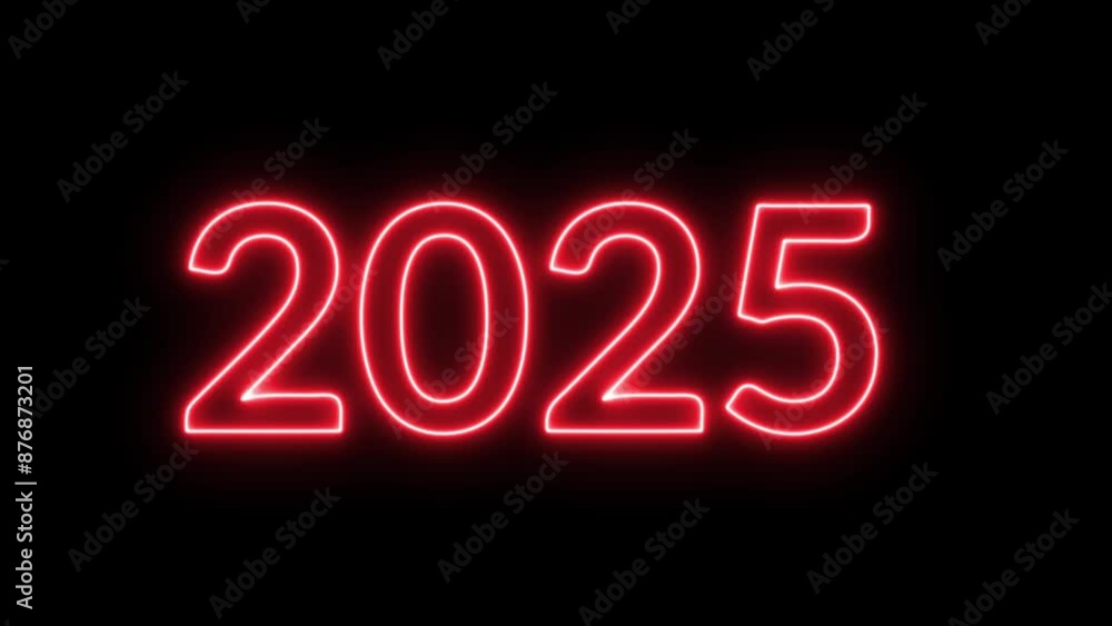 Happy New Year 2025 animated text 4K video Happy New Year 2025 animated text 4K video