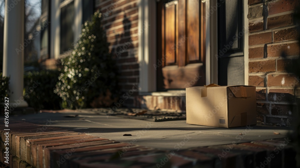 Package delivered to the front door Package delivered to the front door