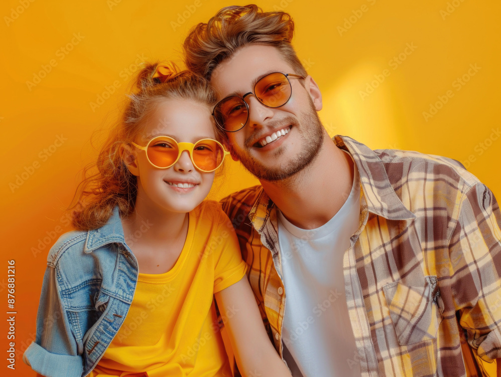 Obraz premium A father-daughter moment captured in a photo shoot