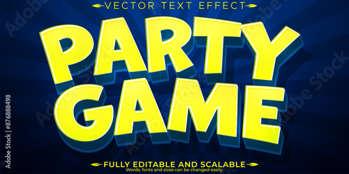 Game text effect, editable play and gaming customizable font style