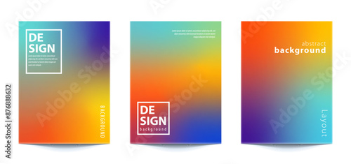 set template pastel Rainbow gradient Abstract Background For banner, flyer, covers, wallpapers, brands, social media and other mobile projects