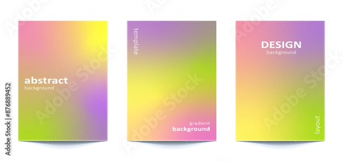 set template pastel Rainbow gradient Abstract Background For banner, flyer, covers, wallpapers, brands, social media and other mobile projects