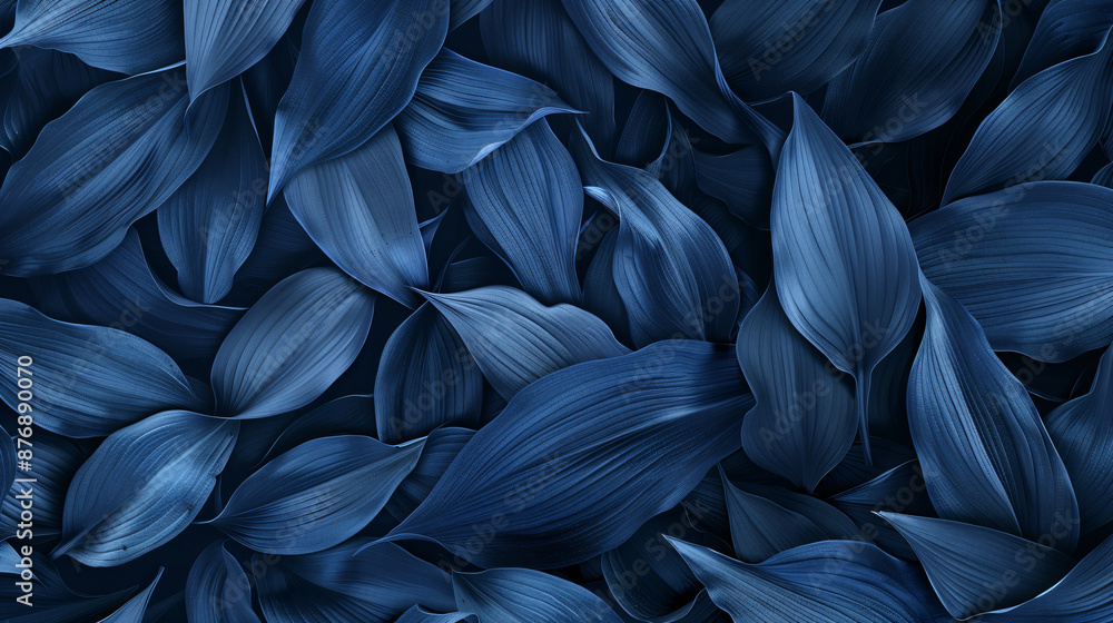 Abstract black wavy texture of leaves in the background, close up. Dark navy blue tone
Abstract black wavy texture of leaves in the background, close up. Dark navy blue tone