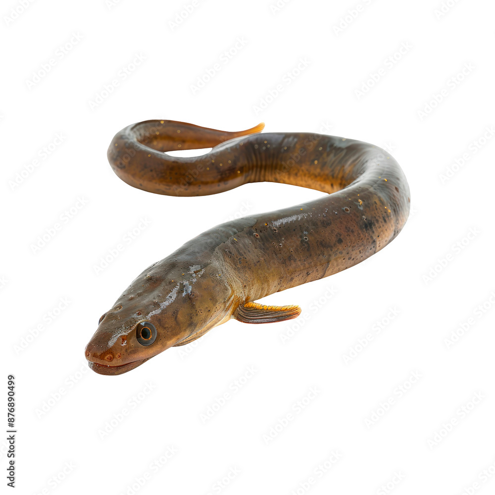 Fototapeta premium Eel fish. Isolated on transparent background.