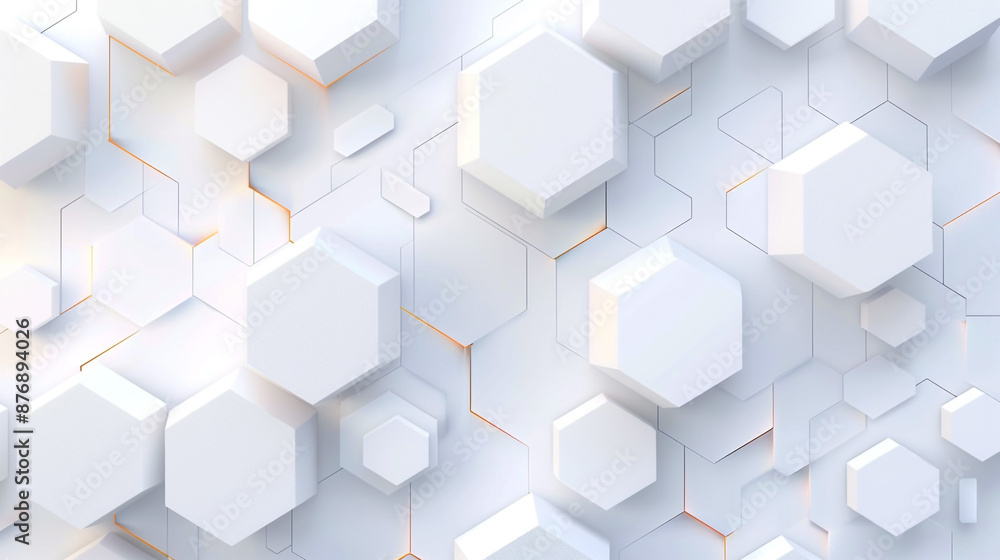 Abstract hexagon white 3D Futuristic background. Abstract hexagon white 3D Futuristic background.