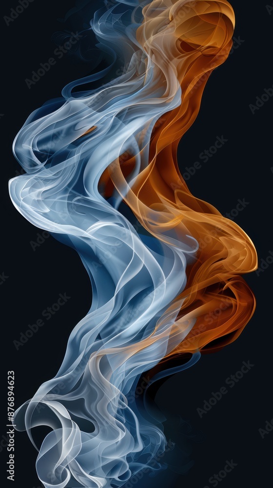 Swirling Smoke Patterns in Vibrant Colors Swirling Smoke Patterns in Vibrant Colors