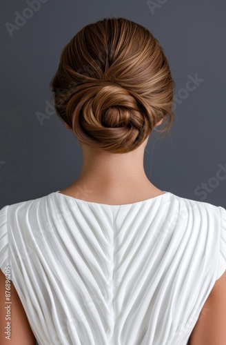 Elegant updo hairstyle for formal event