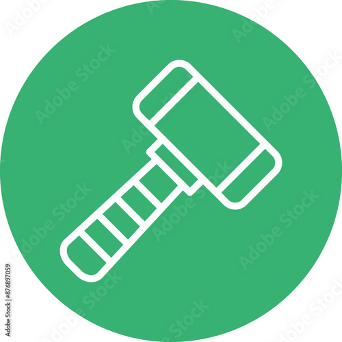 Sledgehammer Vector Line White Circles Multicolors