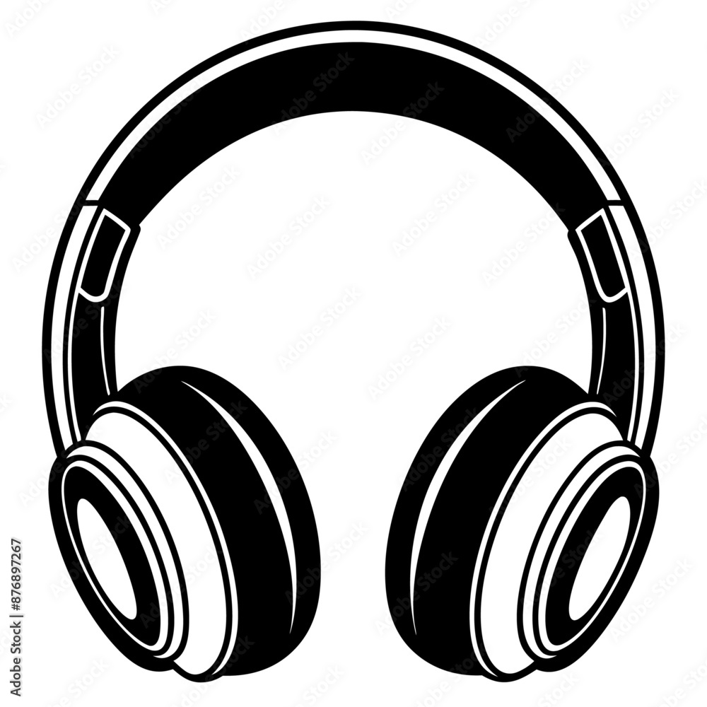 headphones black silhouette art illustration headphones black silhouette art illustration