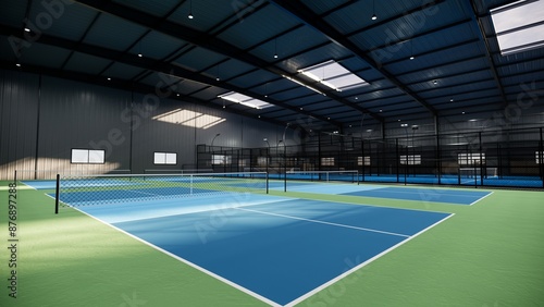 Obraz na plátně Indoor pickleball tennis court