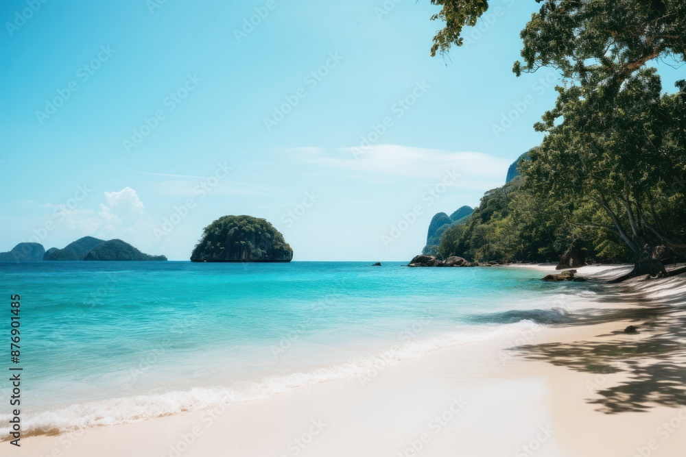 Fototapeta premium Land sea landscape outdoors.