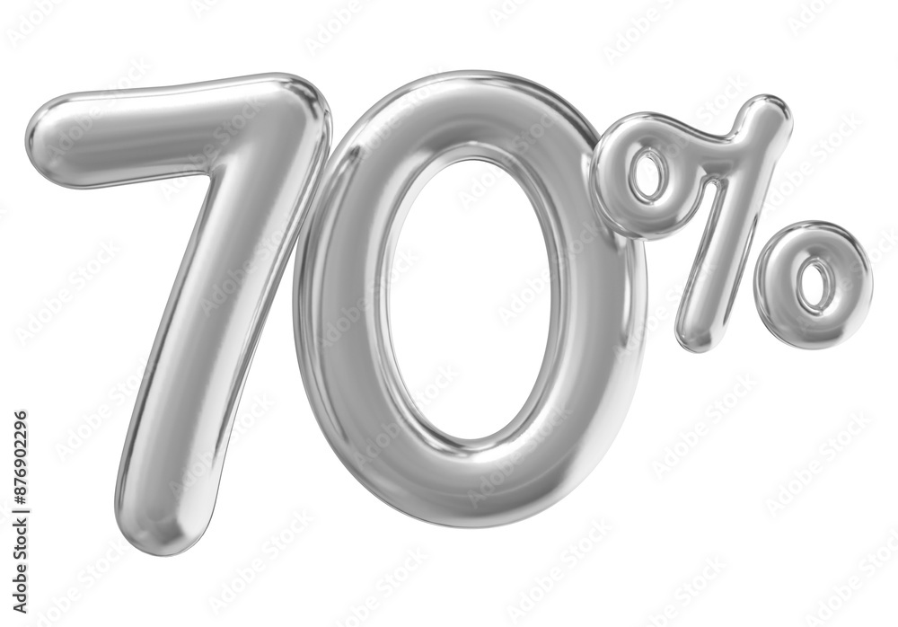 70 Percent Off Sale Gold Number 3D 70 Percent Off Sale Gold Number 3D