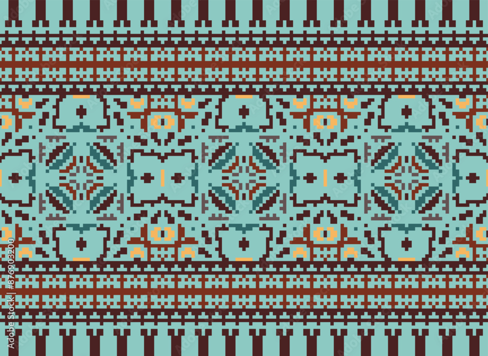 Beautiful ikat ethnic pattern. Seamless pattern in tribal, folk embroidery, and Mexican style; Abstract ethnic Aztec art. Geometric seamless pattern in tribal. Beautiful ikat ethnic pattern. Seamless pattern in tribal, folk embroidery, and Mexican style; Abstract ethnic Aztec art. Geometric seamless pattern in tribal.