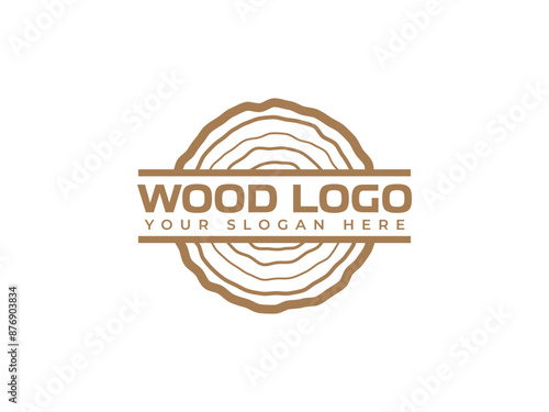 wood logo vector illustration. wood carpentry logo template