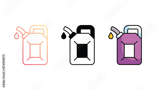 jerrycan icon design with white background stock illustration