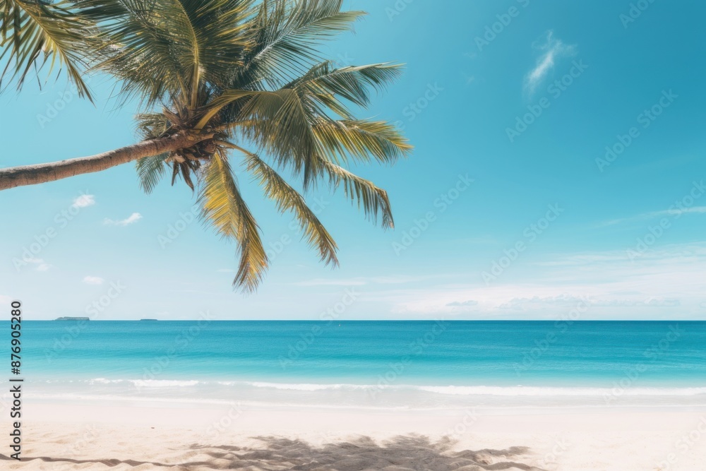 Fototapeta premium Tropical beach sky outdoors horizon.