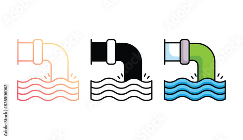 sewage icon design with white background stock illustration