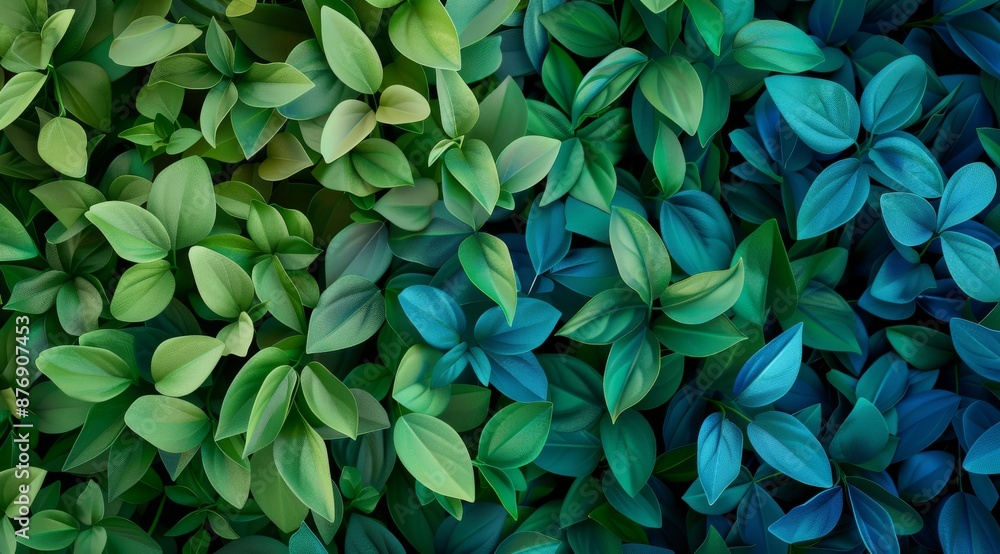 Abstract background with colorful box hedging leaves close up of different shades of green and orange. Vibrant green peppermint leaves create lush and fresh natural organic and herbal themed designs Abstract background with colorful box hedging leaves close up of different shades of green and orange. Vibrant green peppermint leaves create lush and fresh natural organic and herbal themed designs