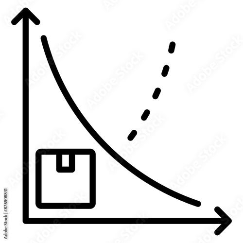 Demand Curve  Icon Element For Design