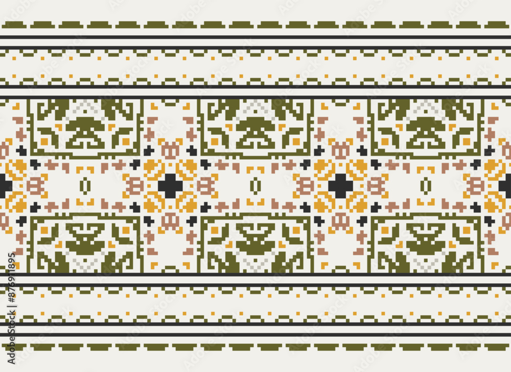 Beautiful ikat ethnic pattern. Seamless pattern in tribal, folk embroidery, and Mexican style; Abstract ethnic Aztec art. Geometric seamless pattern in tribal. Beautiful ikat ethnic pattern. Seamless pattern in tribal, folk embroidery, and Mexican style; Abstract ethnic Aztec art. Geometric seamless pattern in tribal.