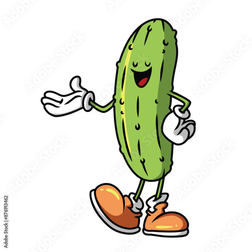 Cute Cucumber Cartoon