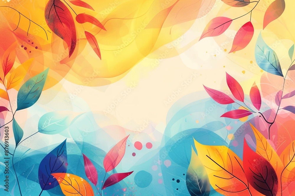 Abstract background of colorful leaves Abstract background of colorful leaves