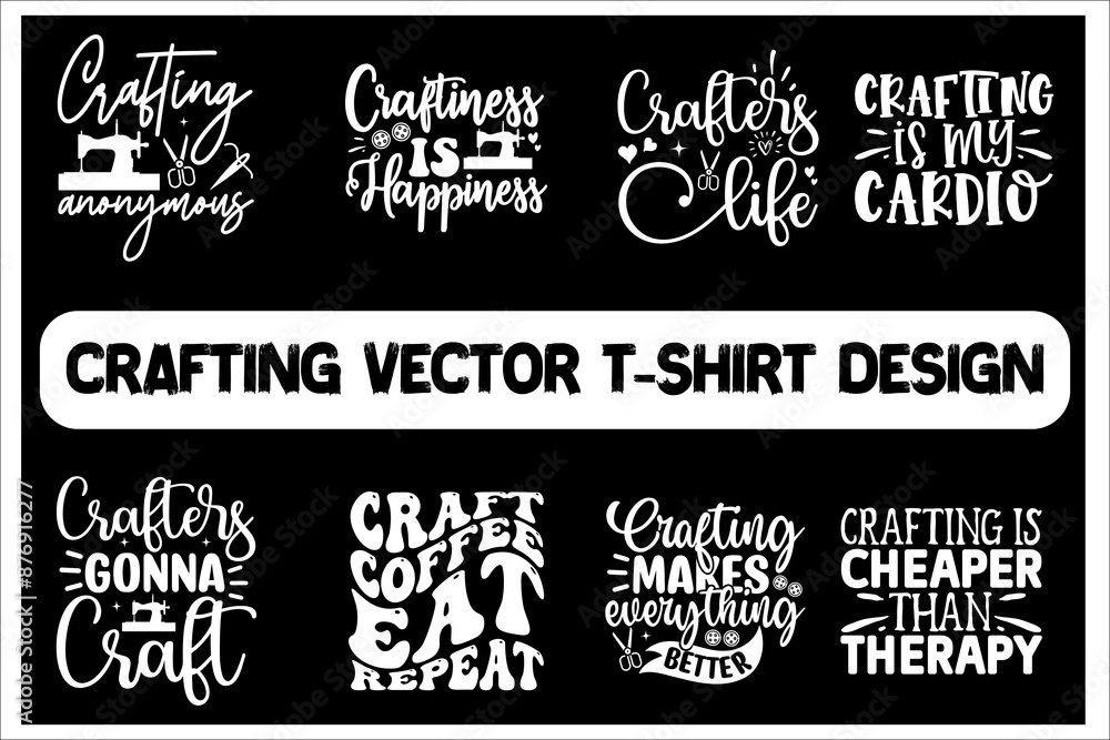 Fototapeta premium Crafting Passion Graphic Tee | Artistic Vector Design for Crafters