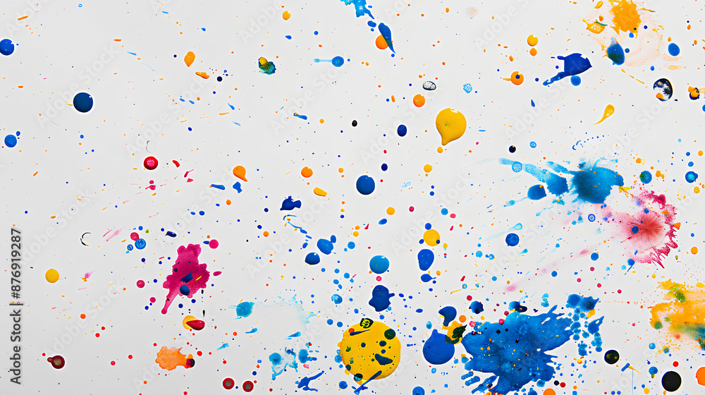 white background with paint drops white background with paint drops