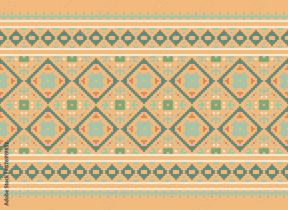Beautiful ikat ethnic pattern. Seamless pattern in tribal, folk embroidery, and Mexican style; Abstract ethnic Aztec art. Geometric seamless pattern in tribal. Beautiful ikat ethnic pattern. Seamless pattern in tribal, folk embroidery, and Mexican style; Abstract ethnic Aztec art. Geometric seamless pattern in tribal.
